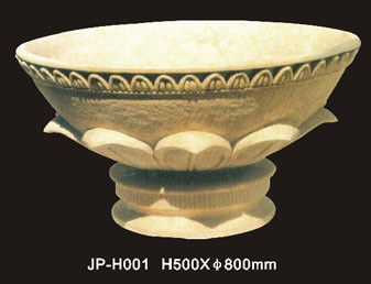 Natural Lightweight Sandstone Flower Pots With Unique Hand Carved Finish