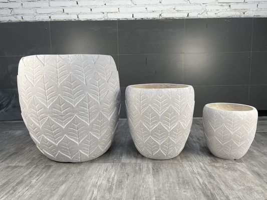 Customized Fiber Clay Planter 55Pound/Set With Texture Surface