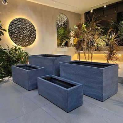 Large Rectangle Fiberglass Planter Box For Outdoor Garden Flower Plant