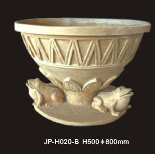 Natural Sandstone Flower Pots Waterproof Fireproof For Indoor And Outdoor Decor