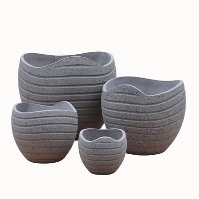 2024 New design of high quality large classic flowerpot European fiber cement ceramic villa hotel flowerpot