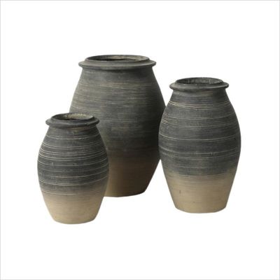 Cement Scrub Surface GRC Planter Pots For Flower / Green Plant