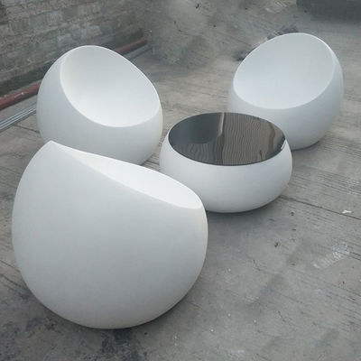 Customized Fiberglass Furniture Fiberglass Resin Table Sets In Vibrant Colors