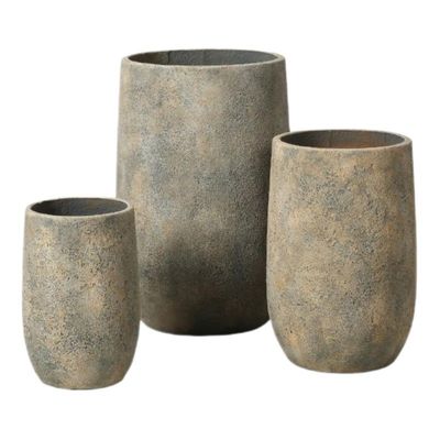 Hand Carved Frost Resistant GRC Planter Pots With Drainage Holes Customizable