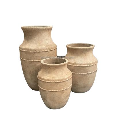 Long Lasting GRC Planter Pots Keep 5-6 Years Outdoor Frost Resistant Character Textured Surface