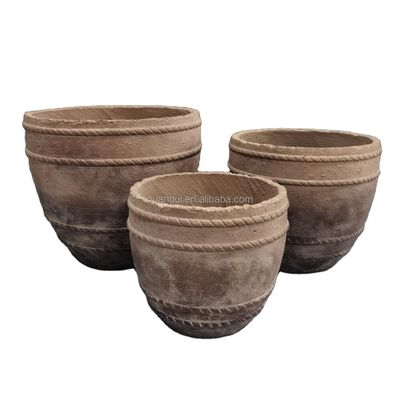 Hand Carved Quadrate GRC Planter Pots For Indoor Outdoor Garden And Home Indoor Outdoor Finishing Garden And Home
