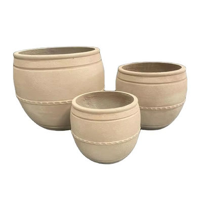 Customizable GRC Planter Pots Keep 5-6 Years Outdoor Frost Resistant Textured Surface