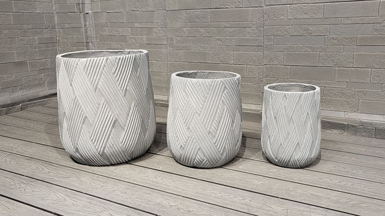 7-8 Years Life Time Indoor Fiber Clay Planter For Hotel Garden Home Decoration Piece