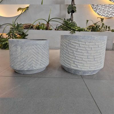 Customed Indoor Fiber Clay Planter Perfect For Hotels Gardens And Homes Frost Resistant