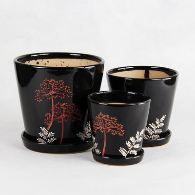 Small Handcrafted Ceramic Containers for Indoor Decoration and Display