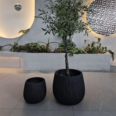 Fiber Clay Planter D370*H330mm 7-8 Years Indoor Life Time For Charcoal Oven / Barbecue Camping Burners
