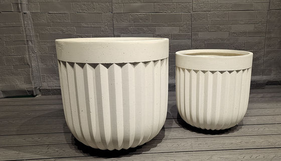 Long-lasting Outdoor Fiber Clay Planter Waterproof And Fireproof Keep 5-6 Years