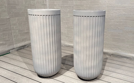 Life Time 5-6 Years Outdoor Customed Fiber Clay Planter For Durable And Stylish Planting