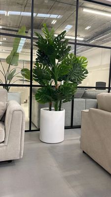Fading Resistant Fiber Clay Planters For Balconies Easily Cleaned