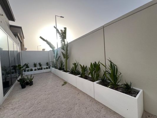 Powder Coated Finish Fiber Clay Planters Fibre Clay Flower Pots