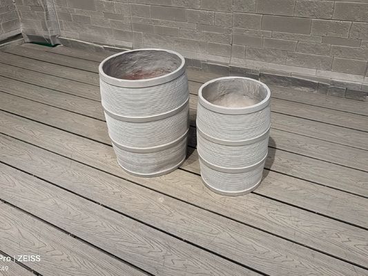 Waterproof And Fireproof Fiber Clay Planter Round Shape