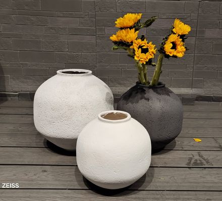 Drainage Holes And Terracotta Finish Perfect Combination For Fiber Cement Pot