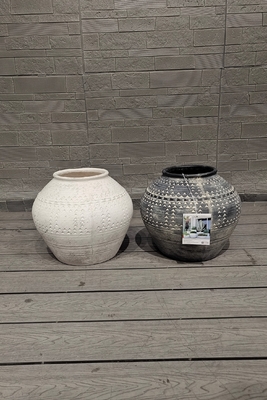 Round Reinforced Clay Planter Durable and Functional for Your Garden Needs
